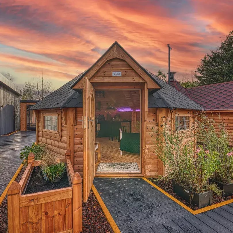 log cabin for camping