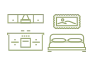 Benefits of camping and glamping icon give guest more comfort