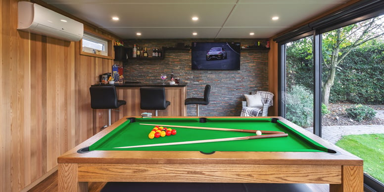 Man Cave Games Room with Pool Table