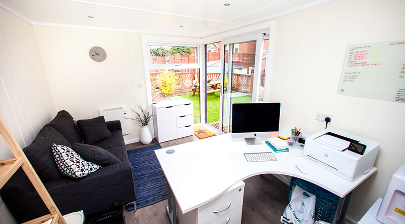 inside garden office