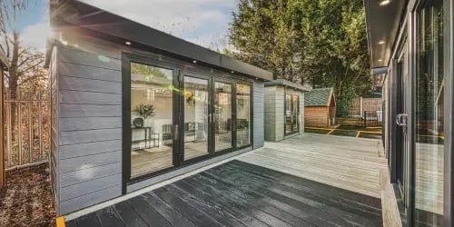 luxury garden room at the Cabin Master Nottingham show site 