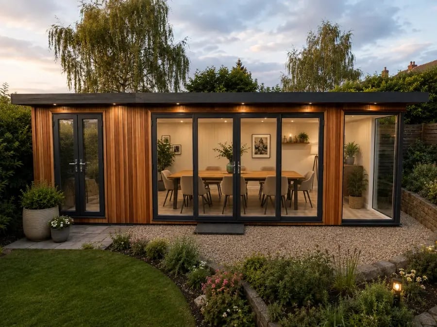 room for dining in the garden