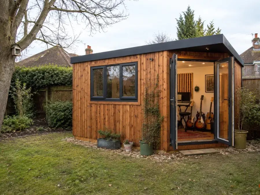 Custom music room in the garden