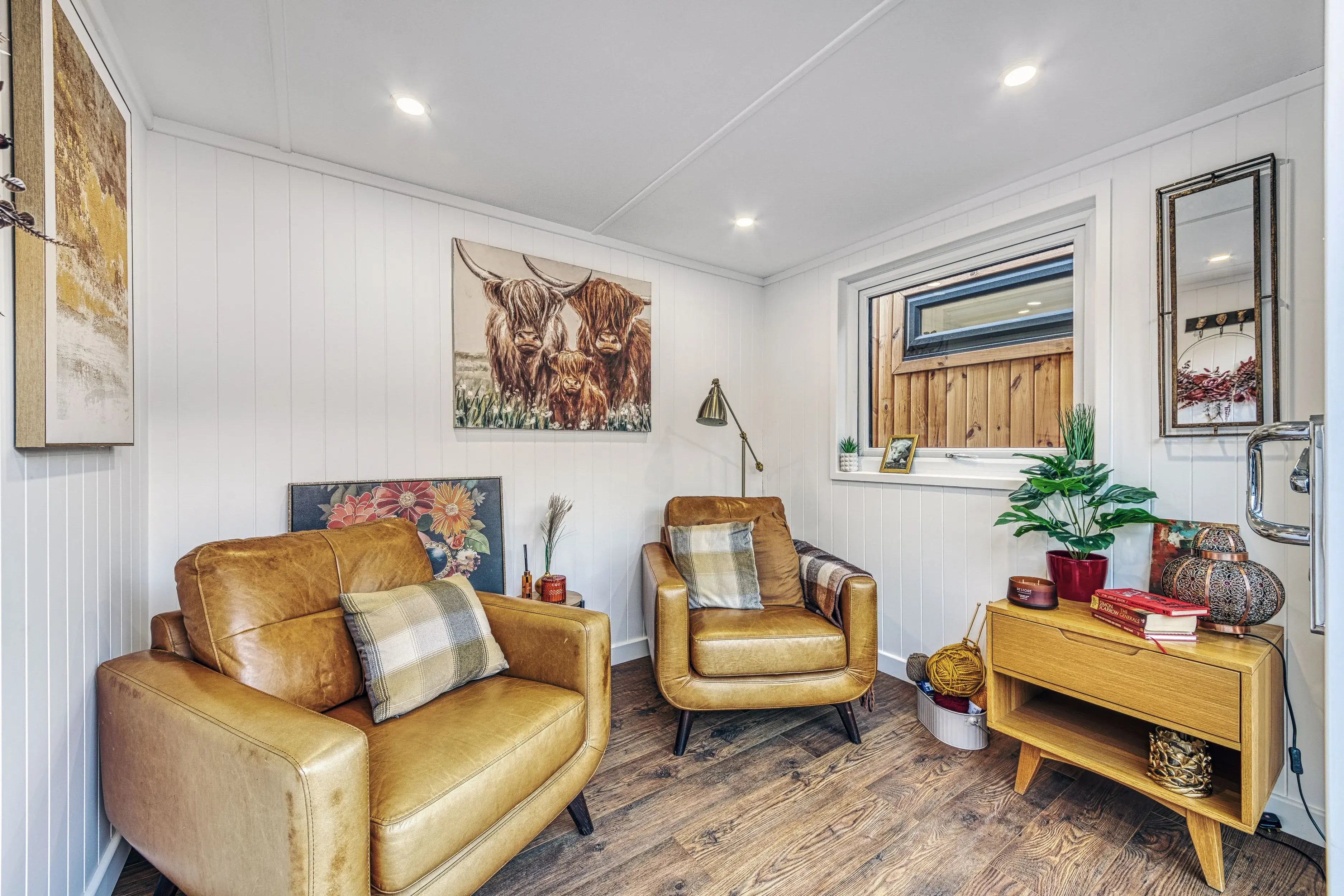 inside a medium sized garden studio