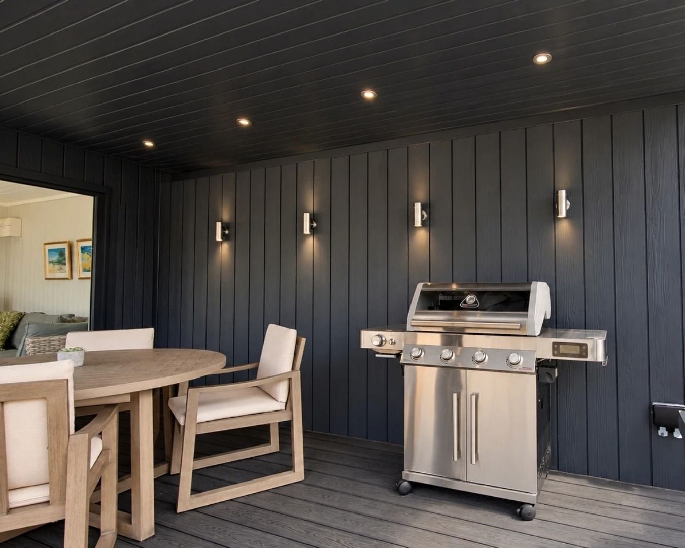 outdoor kitchen under cover for all year round cooking