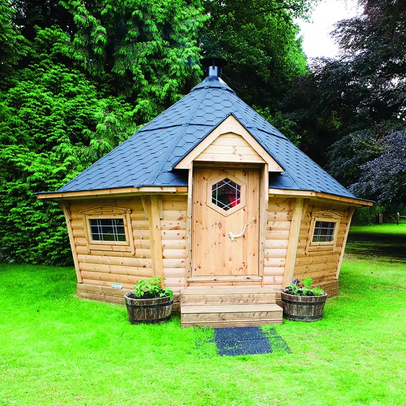 BBQ cabin outside