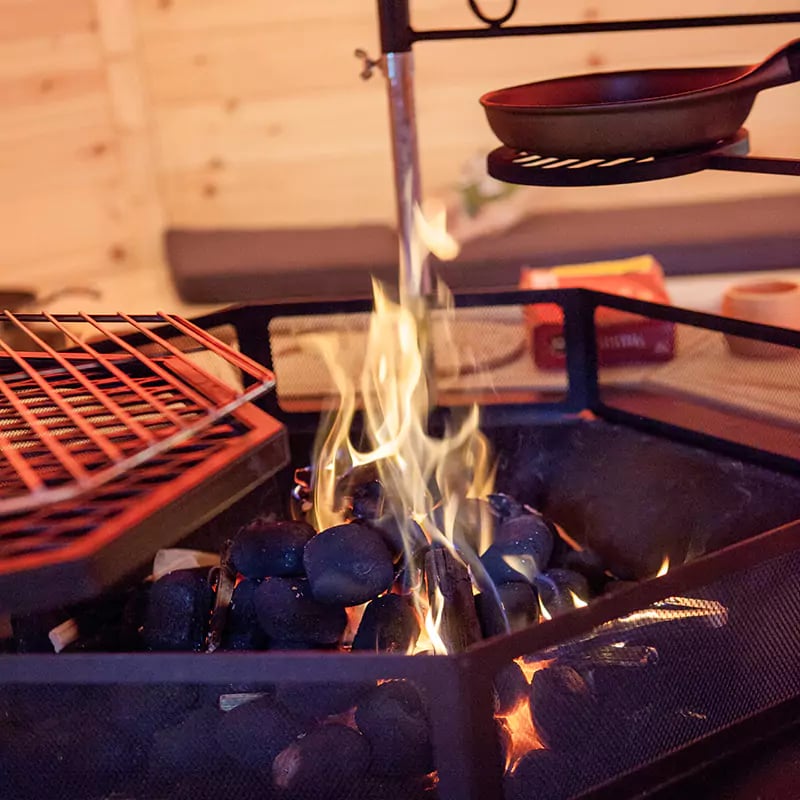 BBQ cabin inside