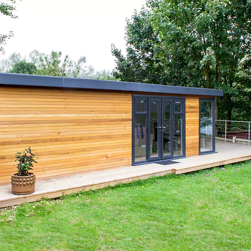 large home cinema room in the garden