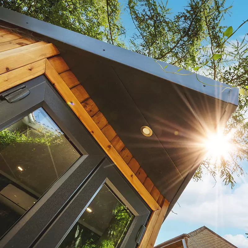 corner garden pod office 