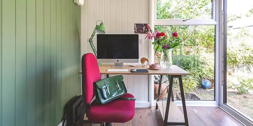 Insulated Garden Office interior