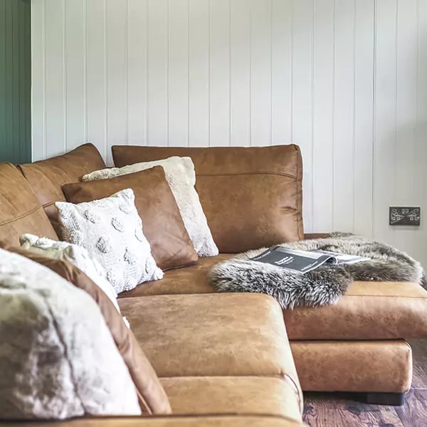 sofa area inside a garden room