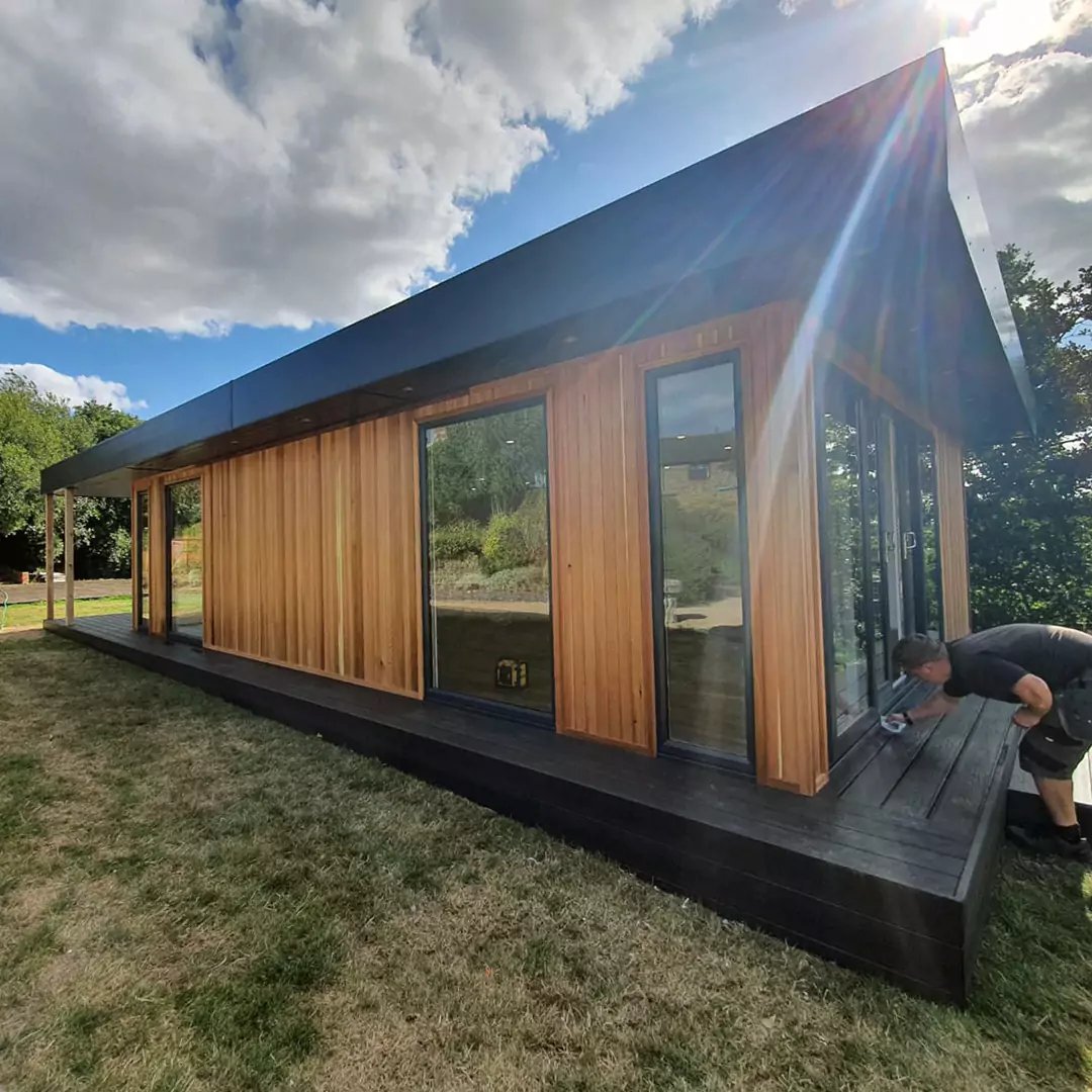 custom built premium garden room with veranda