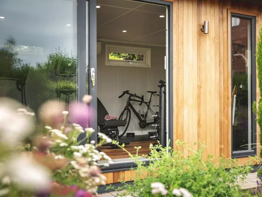 looking into a garden gym