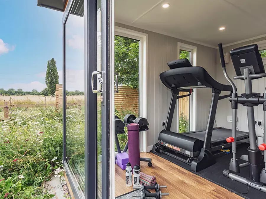 looking inside a garden gym