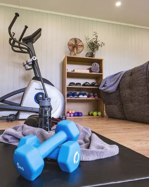 close up of gym equipment