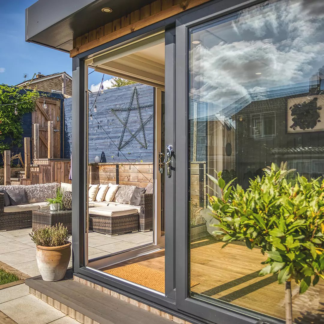 Home cinema room in the garden