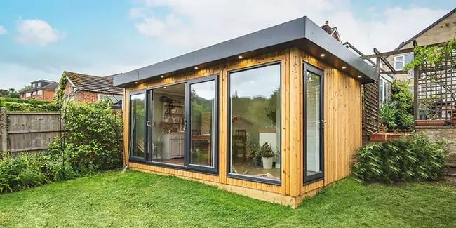 Insulated timber garden office 