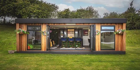 large pub shed with bifolds