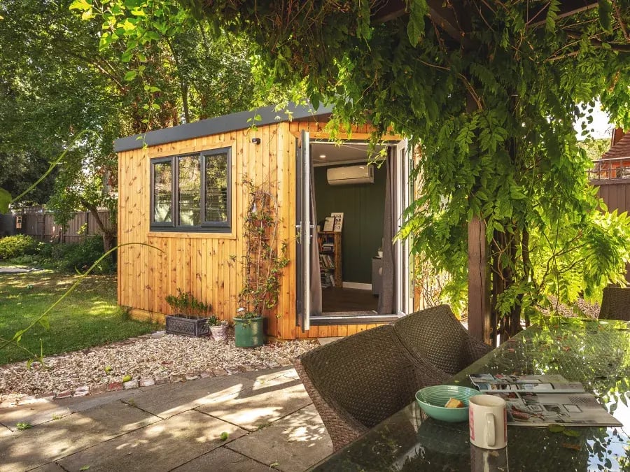 corner garden office