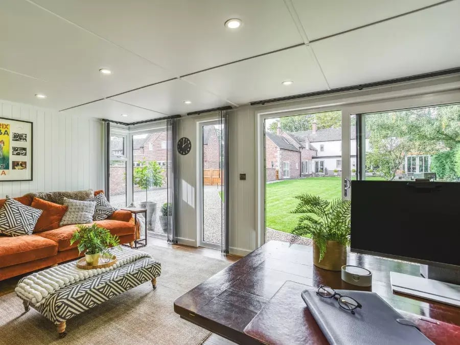 inside a home office room for the garden