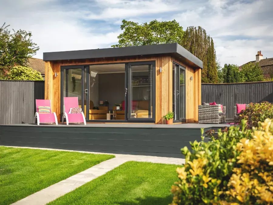 garden room on decking