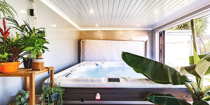 home spa room in the garden
