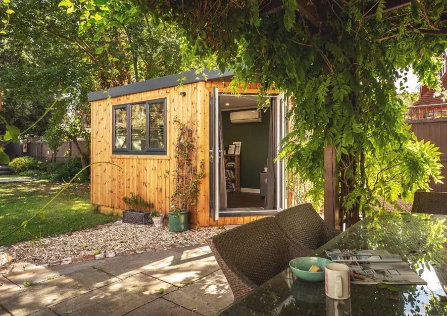 small corner garden room