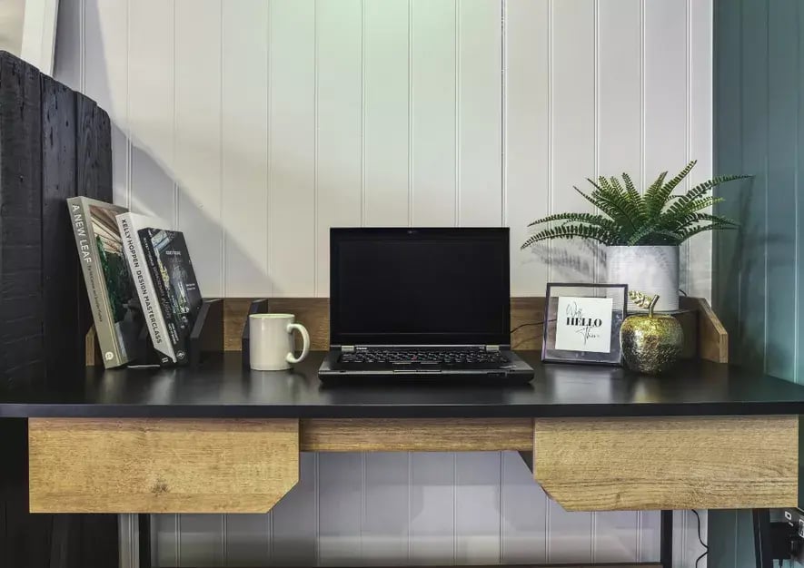 close up of office area