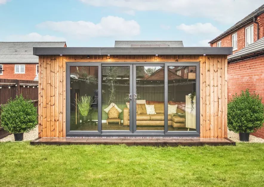 5x3 garden room with french doors