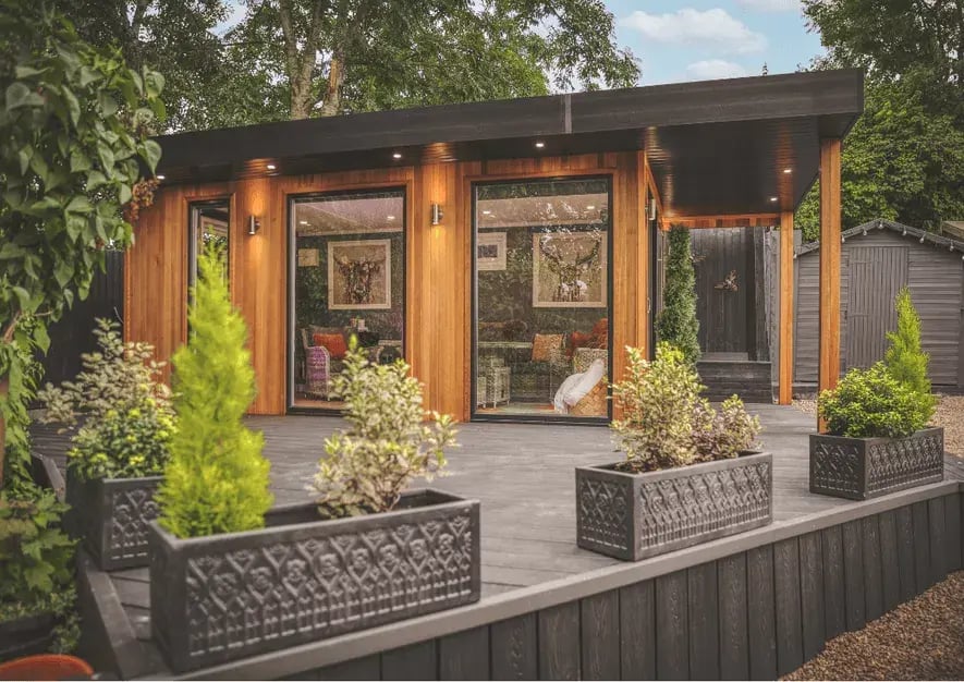 garden bar room with insulation