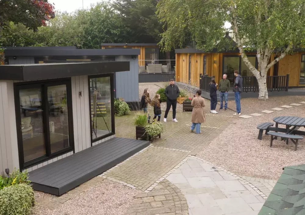 garden room open air show site in nottingham