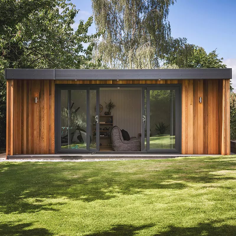 Cedar Garden Gym Room with Sliding Doors 
