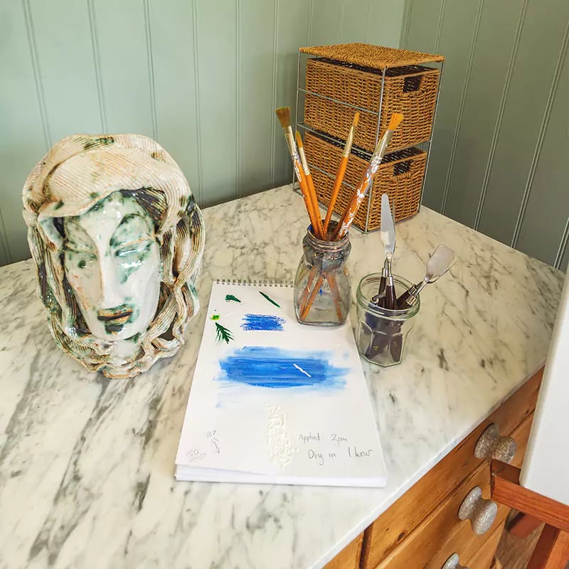 artists studio in the garden