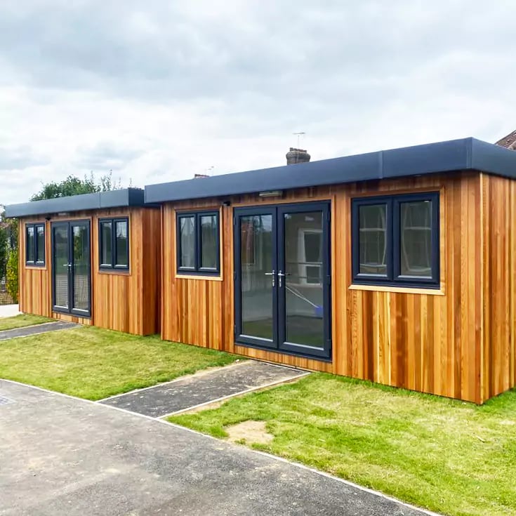 double school cabins in cedar