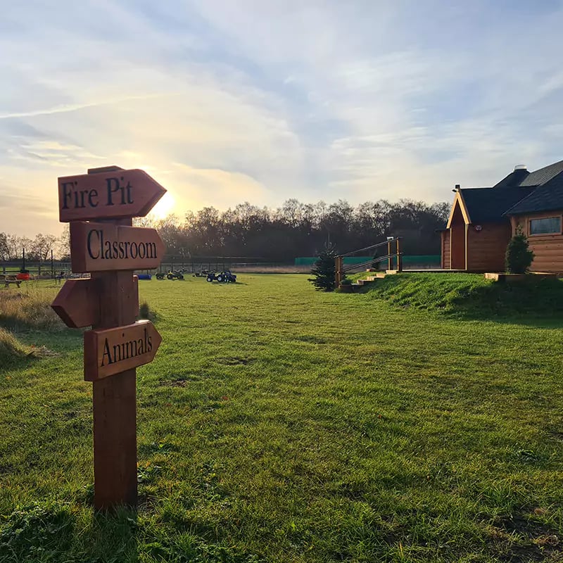 Happy Homestead Eco Nursery Forest School Outdoor Wooden Cabin