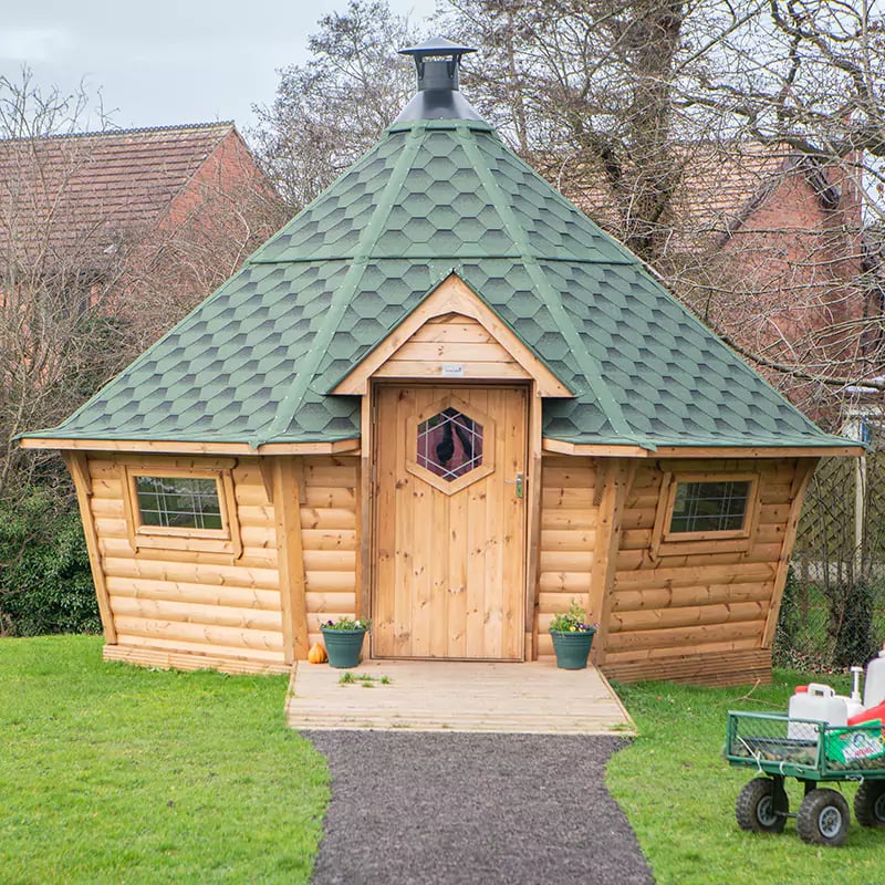 large timber school cabin