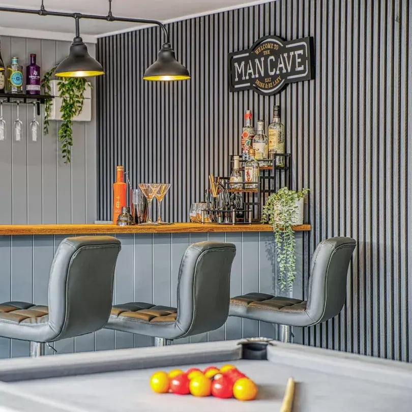 interior of an insulated garden bar