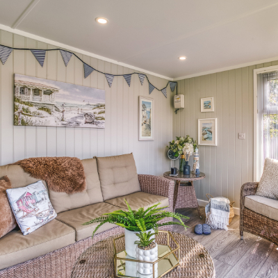 inside a calming summer house room
