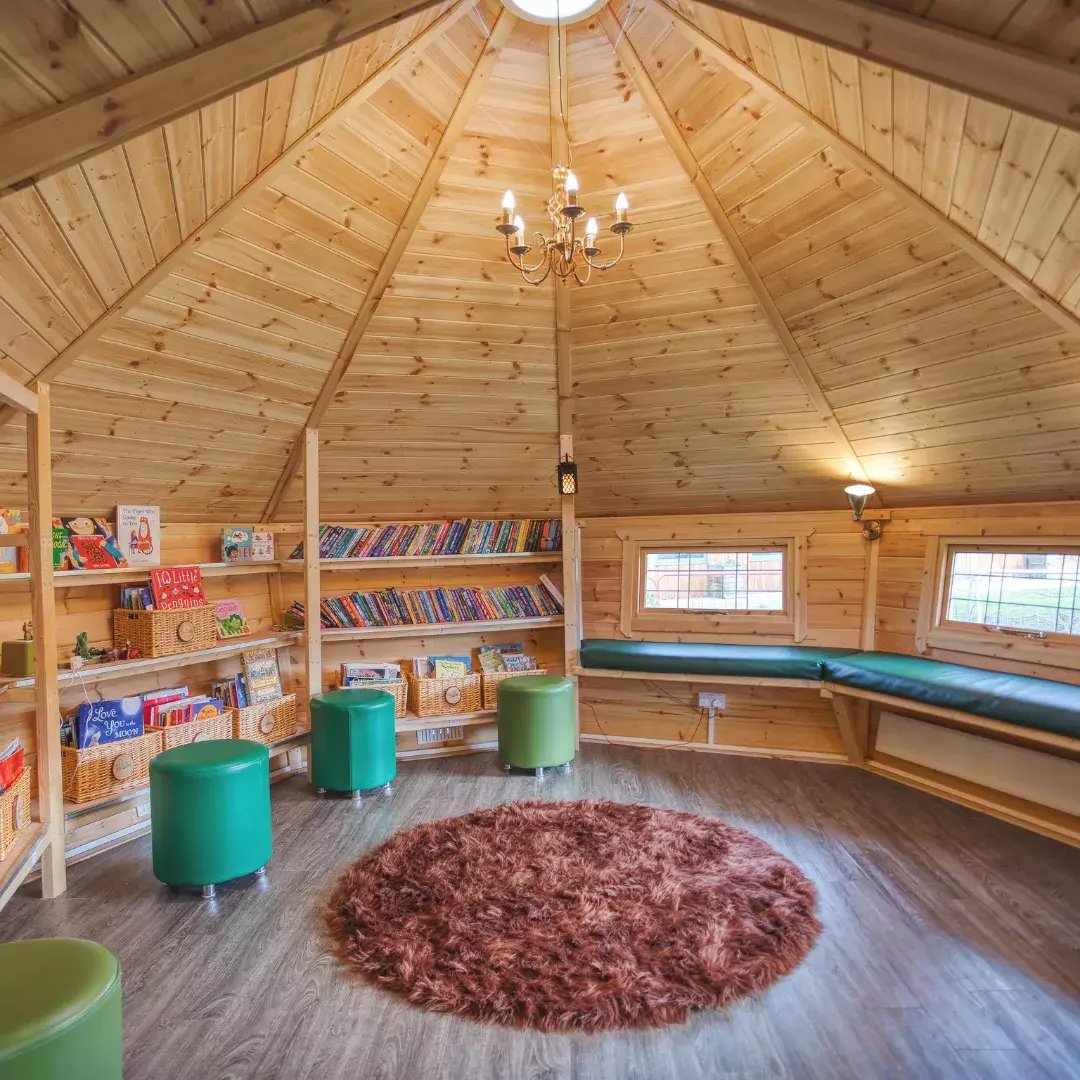 inside a scandi school cabin