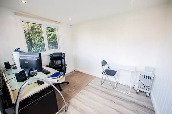 Small Home Office Garden Room interior