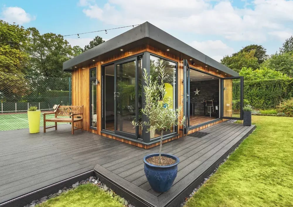 luxury cedar garden bar