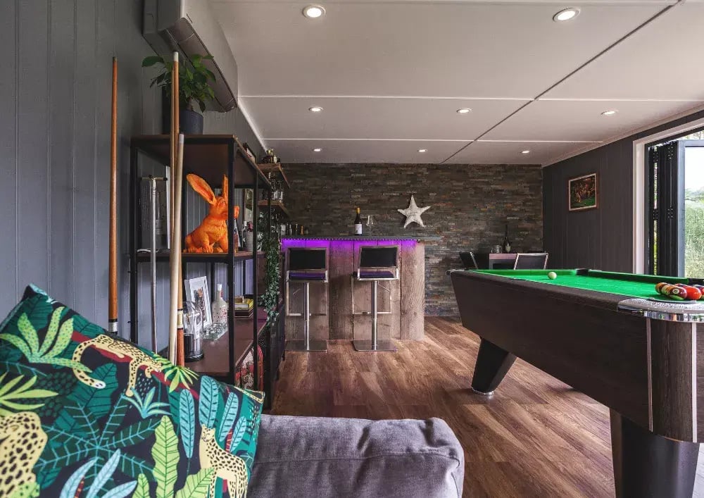 stylish interior for garden bar