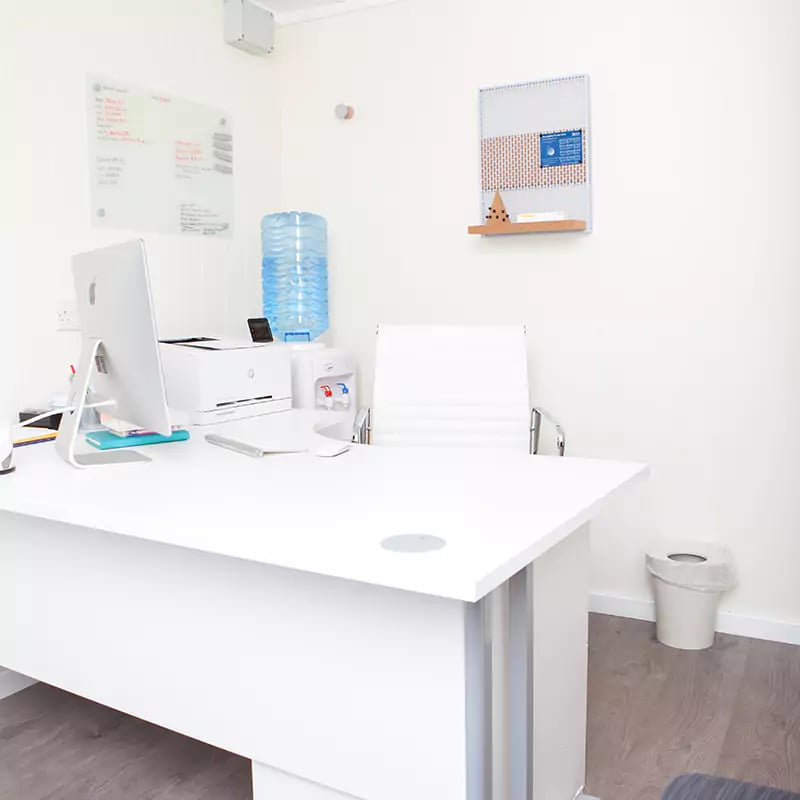 Garden Office Inside View with Office Interior 