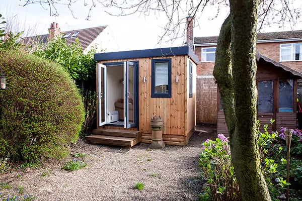 Small Home Office Garden Building with french doors