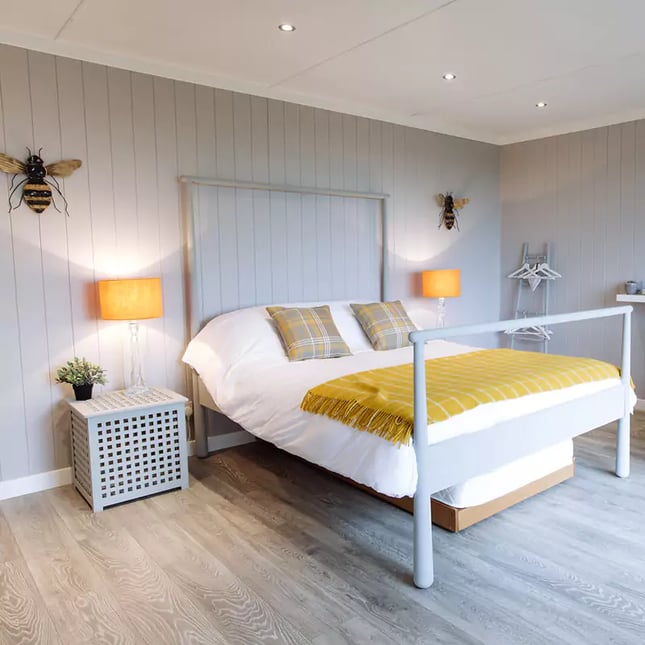 interior of a garden annexe