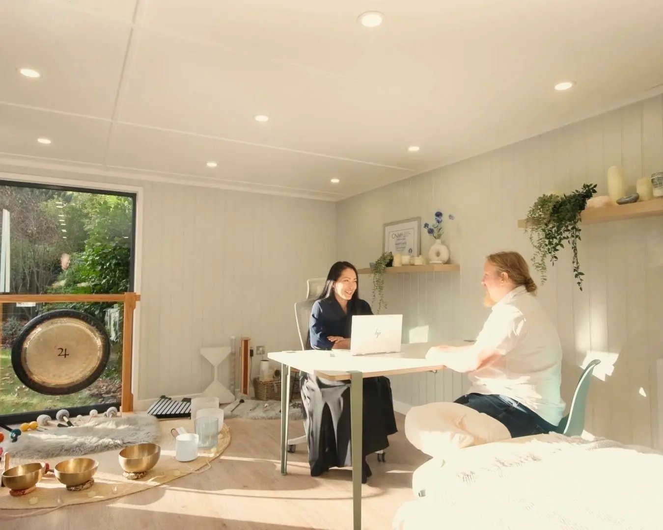 interior of a sound therapy studio