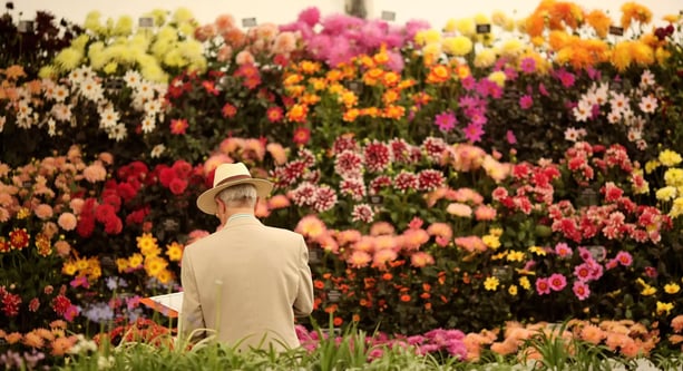 visitor at rhs garden show