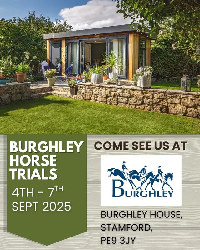 garden rooms on display at burghley horse trials