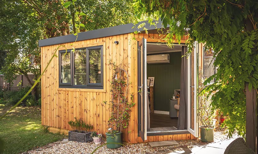 Garden Office Pod corner room