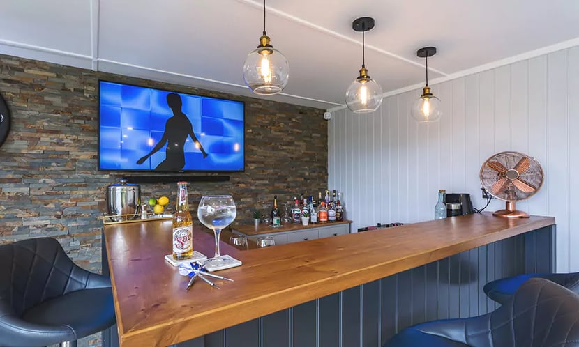 cabin master entertainment space garden room bar